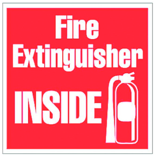 6X6 Fire Extinguisher Inside Decal