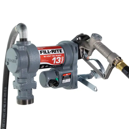 Fill-Rite 12V DC 13GPM Fuel Transfer Pump W/ Manual Nozzle